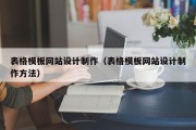 博罗表格模板网站设计制作（表格模板网站设计制作方法）